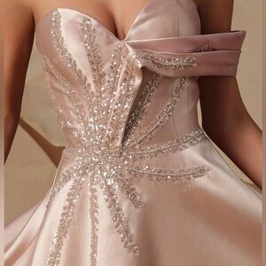 Formal Light Pink Dress - Small (4-6) adjustable